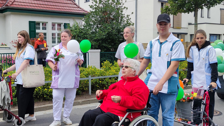 Mittendrin im Festumzug